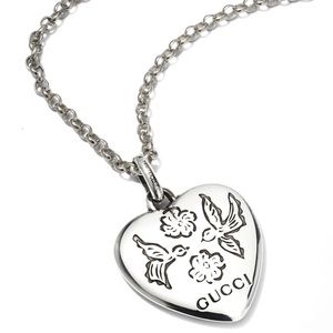 New Authentic Gucci Blind For Love Reversible Heart Necklace